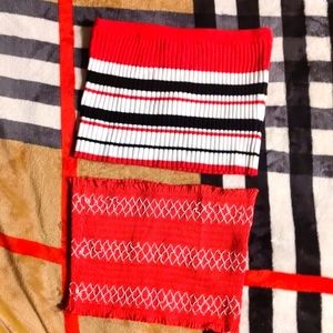 Bandeau tube tops, stretchy. marked as Small and Medium